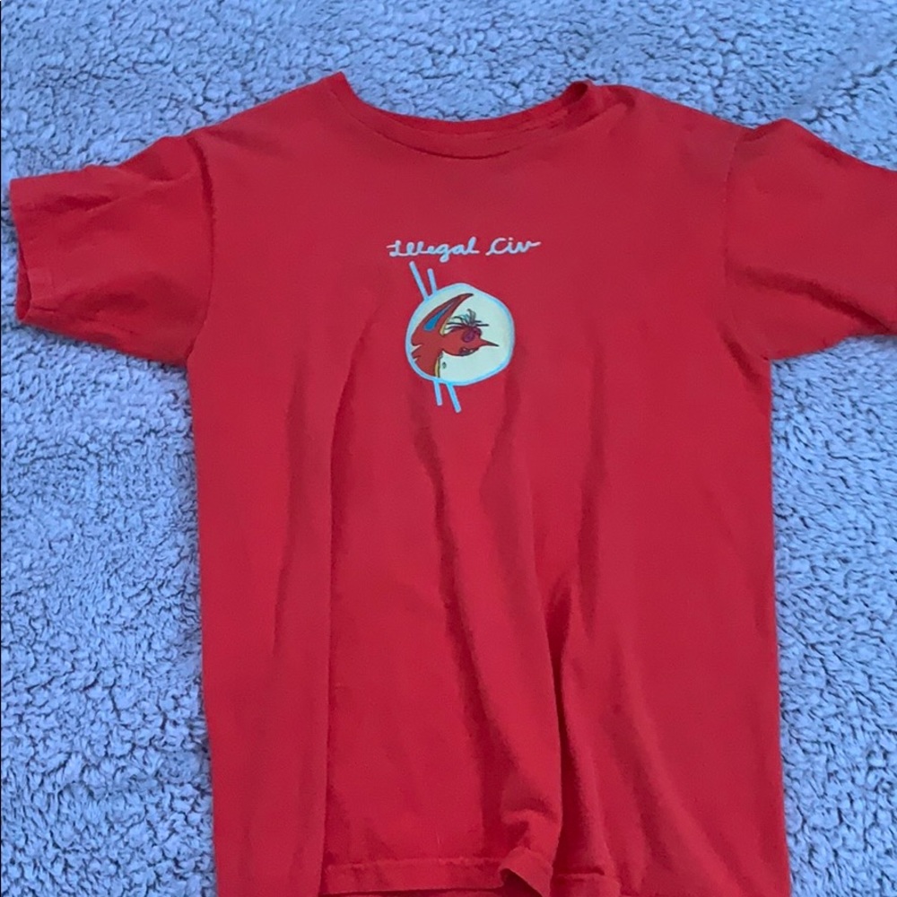 Illegal Civilization Classy Dino Orange T-Shirt